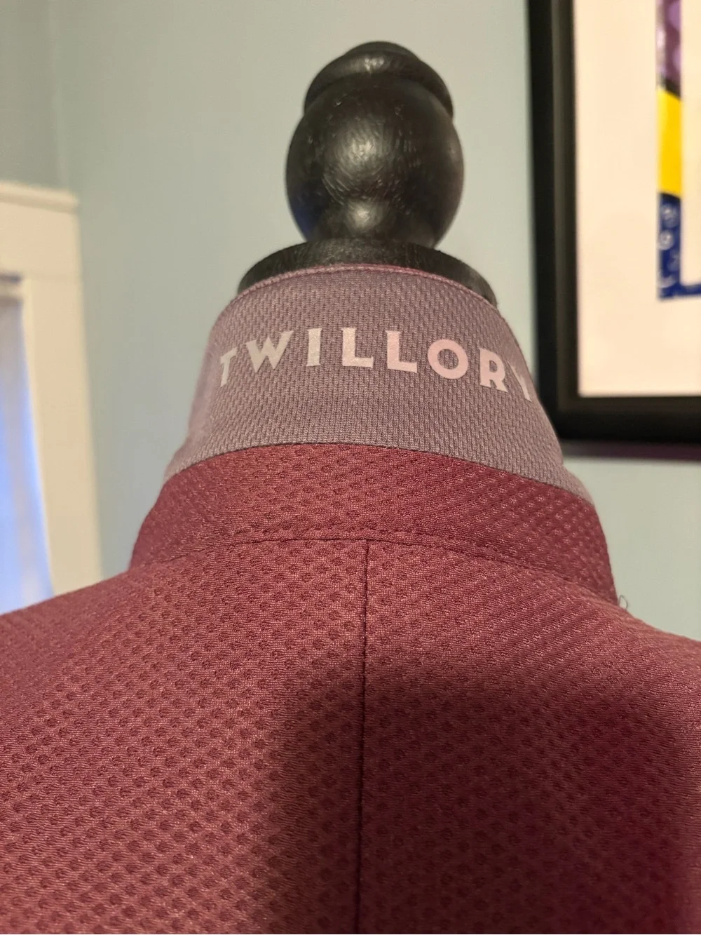 Twillory Air Performance Suit Mens 42S (30x30) Burgundy Technical Fabric
